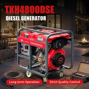 Générateur diesel à cadre ouvert portable TieKeHan TKH4800DSE, démarrage électrique, fréquence 50/60 Hz, moteur refroidi par air NHC178F - Product Image 5