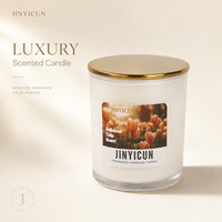 Bougie parfumée personnalisée en mélange de soja dans un bocal en verre avec couvercle, senteurs mélangées, marque privée, vente en gros, parfum d'ambiance pour la maison, bougies cadeaux, OEM