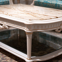 Ensemble de canapés haut de gamme en bois massif sculpté, tissu jacquard rayé, ensemble de canapés de luxe pour salon, pour suite principale