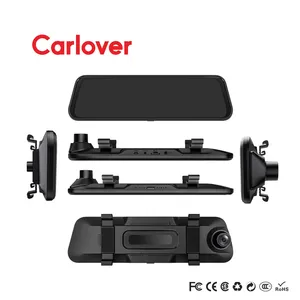 2k Dual Lens Car DVR 10 Inch Car Monitor Dash Cam 1080p Rear View Mirror Driving Recorder WIFI Dash Camera