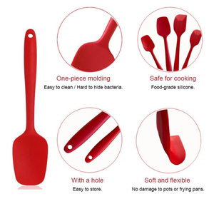 Juego de Espátulas de Silicona Reutilizables de 6 Piezas con Logotipo Personalizado, OEM ODM, Fácil de Limpiar, Juego de Raspadores de Silicona para Cocina con Empaque de Marca Privada - Product Image 2