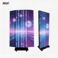 Affiche LED couleur pleine, signalisation numérique 180 °   Conception pliable, prêt à l'emploi, sans installation, pour les magasins de détail, les halls d'accueil, les salons de beauté