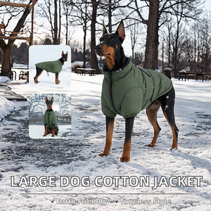 Wholesale Customizable Eco-friendly Solid Winter Cotton-Padded Jacket for Large Dogs <b>Pet</b> Clothing - Product Image 2