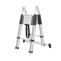 Échelle télescopique multifonctionnelle en aluminium avec pieds antidérapants, pliable, légère, escalier télescopique moderne