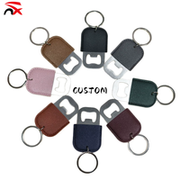 Décapsuleur porte-clés personnalisé avec logo imprimé, en cuir PU, mini décapsuleur pour bière, idéal pour cadeaux souvenirs (vente en gros)
