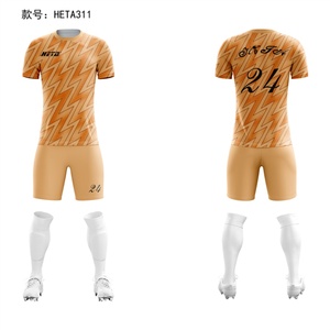 ชุดฟุตบอลผู้ชายแบบขายส่งสั่งทำได้ เสื้อฟุตบอลระบายอากาศ กางเกงขาสั้น ชุดฟุตบอลแบบซับลิเมชั่น ชุดยูนิฟอร์มฟุตบอล - Product Image 1