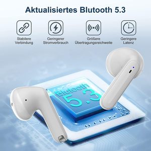 Huien Wireless Bluetooth Headphones in Ear Headphones Noise Cancelling Earbuds with <strong>4</strong> Microphone 4Hrs Playtime Earphones - Product Image 5