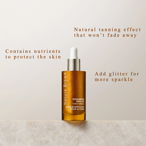 Gouttes de bronzage d'huile de bronzage brillantes sans soleil végétaliennes naturelles organiques végétaliennes de couleur personnalisable faux bronze - Product Image 3