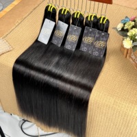 Extensions de cheveux en gros, mèches de cheveux vietnamiens bruts lisses, 100% vierges non traités, cuticules alignées, cheveux humains ultra-lisses