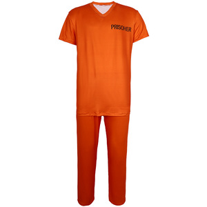 Disfraz de Prisionero, Uniforme Naranja, Conjunto de Disfraces para Cosplay, Disfraz de Halloween para Adultos - Product Image 5