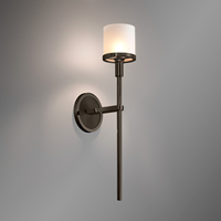 Applique murale LED moderne en bronze huilé à 1 lumière, forme cylindrique, éclairage vers le haut, pour chambre, salon, couloir