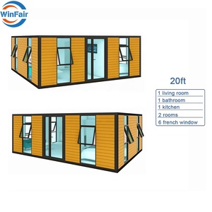 WinFair <span class=keywords><strong>Bungalow</strong></span> Módulo Casa Móvil Precio para Vivir Prefabricado Mini Casa Contenedor Expandible Plegable 20Ft Casas Prefabricadas - Product Image 1
