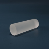 Abat-jour cylindrique en verre optique sablé et dépoli, usiné avec précision, petit couvercle de lampe en verre percé, taille personnalisée