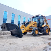 Backhoe Loader Hidrolik Pengangkat 4x4 dengan Logo Kustom, untuk Pertanian dan Multiguna