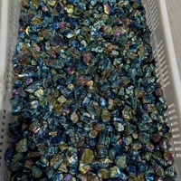 Cristal de Tourmaline Noire avec Revêtement Angel Aura, Pierres Brutes Naturelles en Gros, Minéraux de Quartz Électroplaqués pour Magasin de Cadeaux