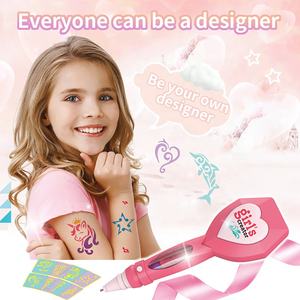 Samtoy Kit de Maquillage DIY, <span class=keywords><strong>Machine</strong></span> à Dessiner Rose, <span class=keywords><strong>Machine</strong></span> à <span class=keywords><strong>Tatouer</strong></span> pour Filles, Stylo Tatouage, Autres Jouets de Maison de Jeu pour Enfants d'âge Préscolaire - Product Image 3