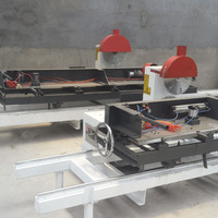 Scie à bois circulaire homologuée CE, diamètre de coupe max. 400 mm, avec table coulissante et rail de chariot