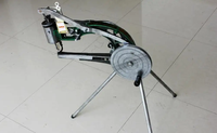 Machine à coudre à manivelle manuelle pour cordonnier, pour cuir noir, avec double fil coton et nylon, accessoire de réparation