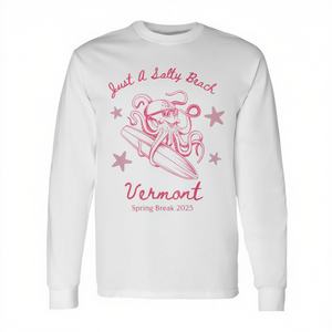 Camiseta de manga larga Just A Salty Beach Vermont Spring Break 2025 - Product Image 2