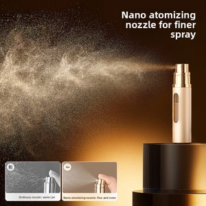 Flacon <span class=keywords><strong>de</strong></span> <span class=keywords><strong>parfum</strong></span> cylindrique <span class=keywords><strong>de</strong></span> voyage 5 ml à haute valeur esthétique, avec revêtement en verre électro-aluminium, remplissage par le bas, haute qualité - Product Image 3
