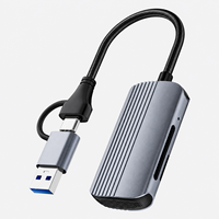 Lecteur de carte USB 4.0 SD TF MicroSD UHS II pour iPhone Android GoPro DJI Dash Cam Action Cam Type C Adaptateur de carte mémoire haute vitesse