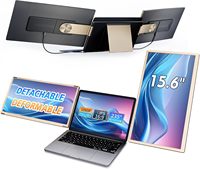 Écran triple pour ordinateur portable 15,6 pouces, extension d'écran FHD 1080P IPS, double moniteur, écran détachable, écran de voyage, plug & play avec Mac/Android/Win