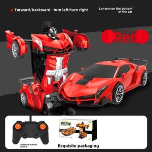 1:18 One-Click Déformation Télécommande <span class=keywords><strong>Voiture</strong></span> De Course 2.4g Électrique Roi Robot Modèle Transfrontalier Kidsren's Toy Car Expert - Product Image 6