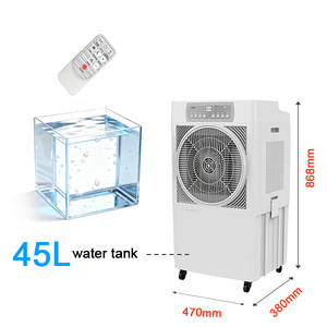 Manufacturer Customized Logo & Packing Carton Remote Control 24H Timer Mobile Evaporative Honeycomb Cooling Fan Water <b>Air</b> <b>Cooler</b> - Product Image 4