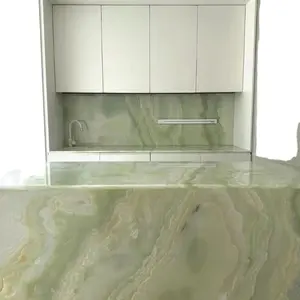 天然大理石绿色玛瑙酒店别墅电视背景墙浴室洗墙桌可加工