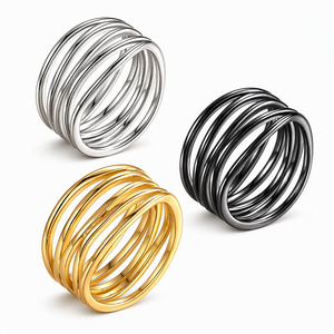 Anello a strati minimalista di tendenza per dito - Product Image 1