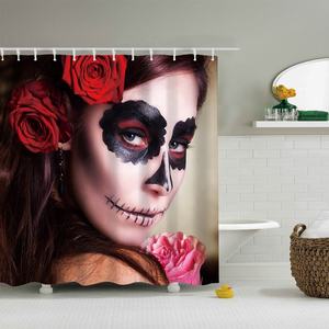 <span class=keywords><strong>Rideau</strong></span> de douche imprimé de pétales de Rose, revêtement en <span class=keywords><strong>tissu</strong></span> imperméable, pour salle de bains, <span class=keywords><strong>baignoire</strong></span> recouvert - Product Image 2