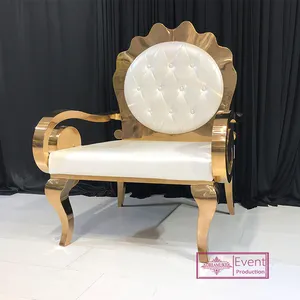 Edelstahl mit Pu Luxus Royal Throne Hochzeit Sofa Vermietung