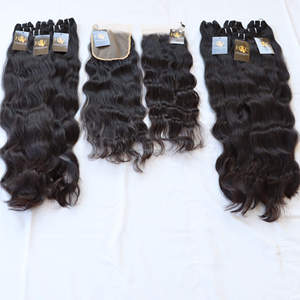 Extensiones de cabello Natural ondulado con encaje Hd, extensiones de cabello humano virgen sin procesar, de alta calidad, con cutícula alineada, 4x4, 6x6 - Product Image 1