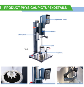 Machine de dispersion chimique Farfly SDF-550, modèle 220V 3L SUS304, pour revêtements, encres d'impression et pâtes, moteur 0.55KW, capacités de broyage - Product Image 2