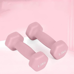 Fitness y culturismo hexágono fijo conjunto de levantamiento de pesas mujeres 1-20LBS suave neopreno entrenamiento deporte mancuerna - Product Image 5