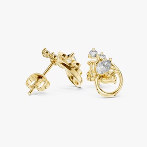 Top Quality Elegant Round Diamond Halo <b>Stud</b> <b>Earrings</b> <b>Fine</b> Jewelry Gift for Anniversary and Special Occasion Available For Sa - Product Image 6