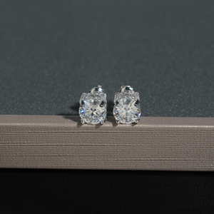 <span class=keywords><strong>Orecchini</strong></span> <span class=keywords><strong>Pendenti</strong></span> <span class=keywords><strong>da</strong></span> 8mm in Argento Sterling 925 con Moissanite VVS, Gioielli alla Moda per <span class=keywords><strong>Uomo</strong></span> e Donna - Product Image 5