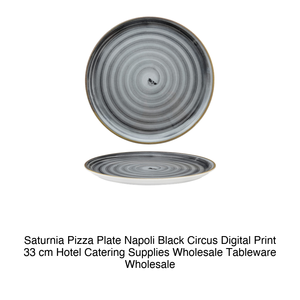 Assiette à pizza Napoli Black Circus 33 cm Impression numérique Saturnia - Product Image 2