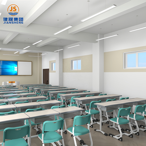 Escritorio y Silla Escolar de Metal, Escritorio para Estudiantes de <span class=keywords><strong>Primaria</strong></span>, Muebles para Aula, Escritorio y Silla para Estudiantes - Product Image 3