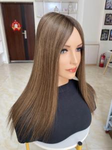 Prêt à Expédier 5x5 Mono Topper Européen Morceau de Cheveux Humains Topper Balayage Droite Toupet de Cheveux Humains pour les Femmes - Product Image 5