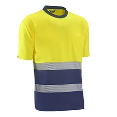 T-shirt - HVS621YDN S London - Colore: Giallo fluorescente/blu - Tessuto sportivo "Eye Bird". Traspirante, assorbe l'umidità. - Product Image 2