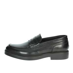 Mocasines Kebo para hombre, color negro, talla 39, de cuero, sin cordones, para vestir. - Product Image 1