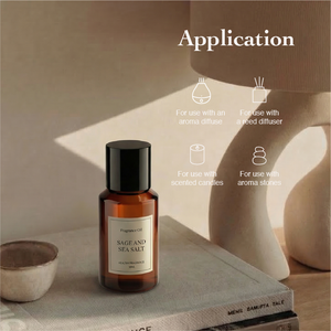 Huile aromatique concentrée au sel de mer et à la sauge 50 ml, notes boisées et fraîches océaniques, longue durée - Product Image 3