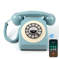 Téléphone fixe avec haut-parleur, téléphone sans fil BT avec assistant vocal, smartphone pour système Android et iOS, fonction d'assistant vocal