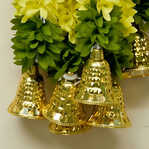 Guirnalda de Flores Artificiales Amarillas Decorativas con Campanas Doradas para Bodas, Festivales y Decoración de Templos - Product Image 3