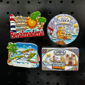 Fabbrica personalizzata paesi europei diversi <span class=keywords><strong>paese</strong></span> <span class=keywords><strong>città</strong></span> souvenir turistici Polyresin magnete frigorifero 3D resina magnete frigo - Product Image 1