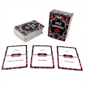 Jeu de cartes WILD <span class=keywords><strong>CHARADES</strong></span> pour adultes, best-seller transfrontalier, jeu de société en papier pour couples et soirées, entièrement en anglais, boîte couleur, édition étrangère - Product Image 2