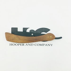 New Design <b>Barber</b> Razors Custom Logo Offer Packing Available Smooth Handle Black Wooden Handle <b>Barber</b> Razor - Product Image 4