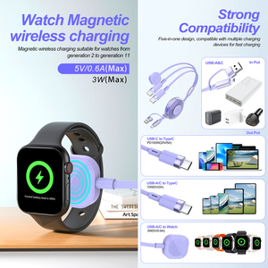 100W Câble de données télescopique trois-en-un à charge super rapide pour banque d'alimentation et téléphone Type-C 5A Câble de charge un à trois - Product Image 5