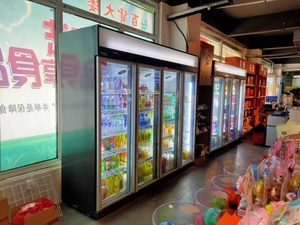 Meisda <span class=keywords><strong>400L</strong></span> Refroidisseur de Bouteille de Bière Commercial Slim Upright Display <span class=keywords><strong>Frigo</strong></span> autocollant boîte autocollant porte en verre réfrigérateurs congélateur profond - Product Image 4